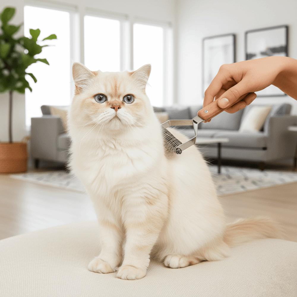 Wooden Handle Dog Hair Removal Comb Stainless Steel Cat Hair Cleaning Combs  for Cats and Dogs