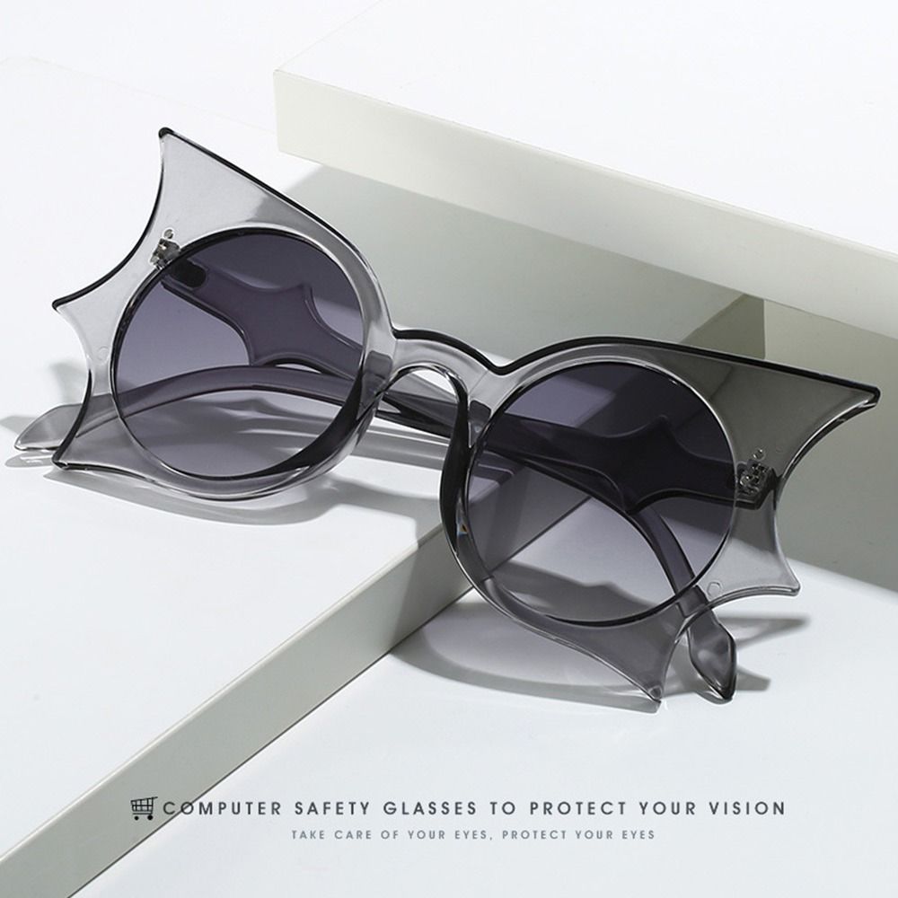 Солнцезащитные очки в форме летучей мыши с защитой от ультрафиолета UV 400, без оправы, новинка, очки для косплея/дискотеки