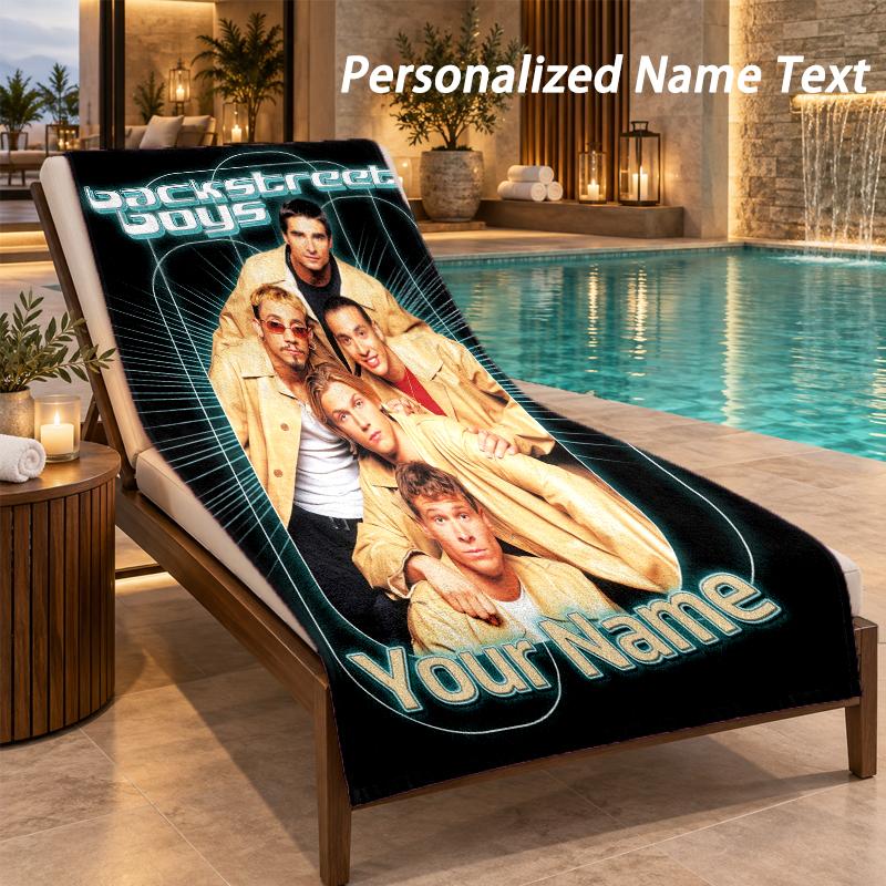 Custom Text Backstreet Boys Print Beach Towel Large Towel For Home Bathroom Beach