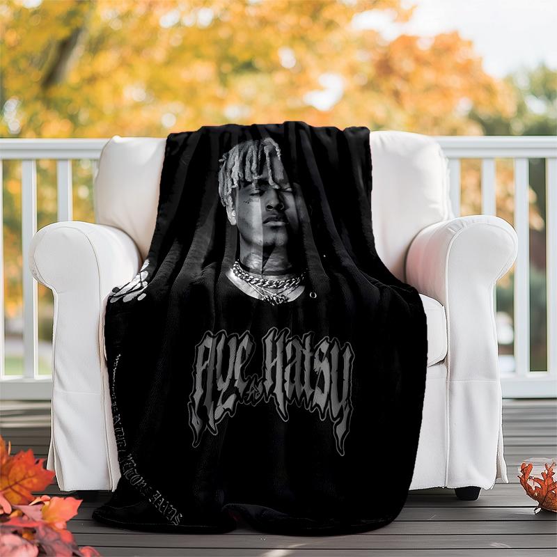 Фланелевое одеяло XXXtentacion, Мягкое, для любого сезона, Плед, Дизайн для кемпинга, Путешествий на машине, Пеших прогулок, Дивана, Кровати, Офиса, Идеальный подарок для вечеринок