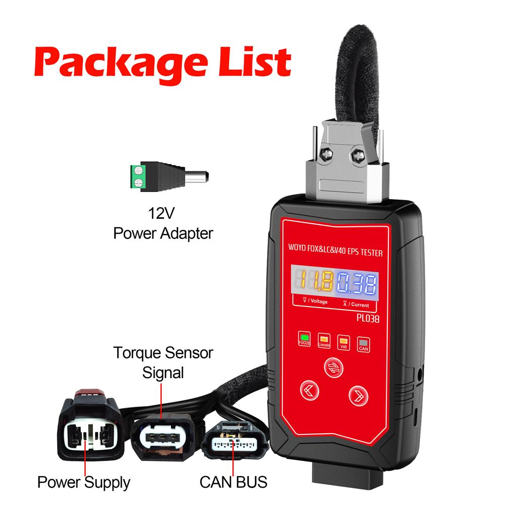 WOYO PL038 Тестер EPS рулевого колеса для Ford Focus /Lincoln/Volvo V40