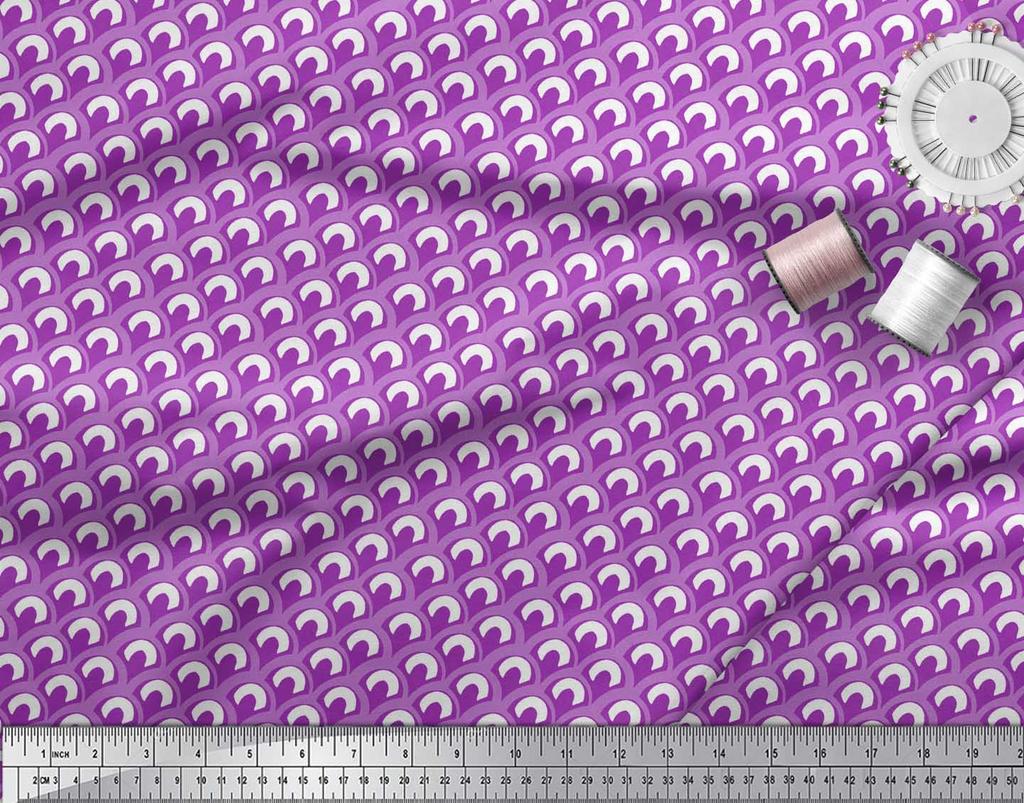 Soimoi Черная полиэстеровая креповая ткань с марокканским узором, швейная ткань, метр 42 дюйма