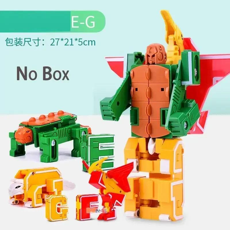 26 букв A-Z Алфавит Животное Динозавр Воин Деформация Экшн-фигурки Трансформация Робот Игрушки Для Детей Подарок Бринкедос