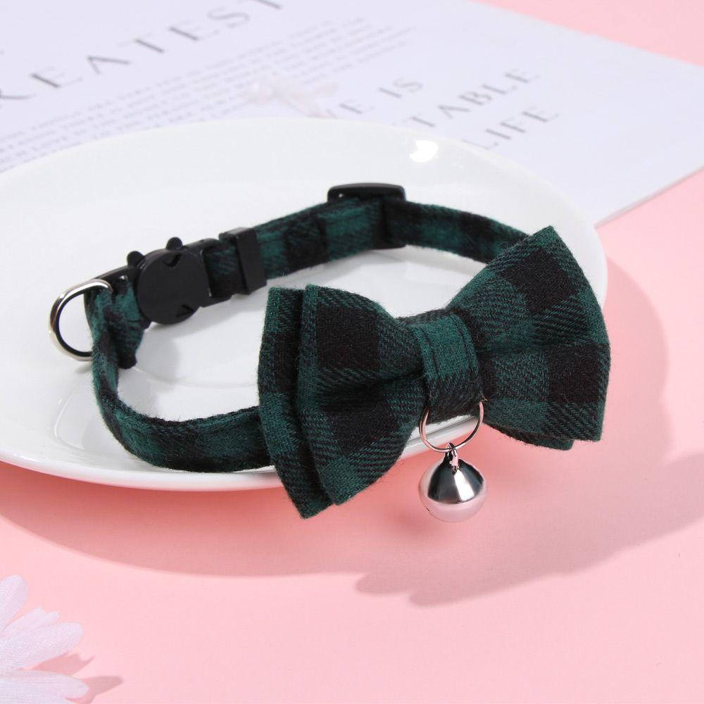 Cat Buckle with Bell Grid Collar Cats Collar Pet Supplies Puppy Collar Kitten Collar