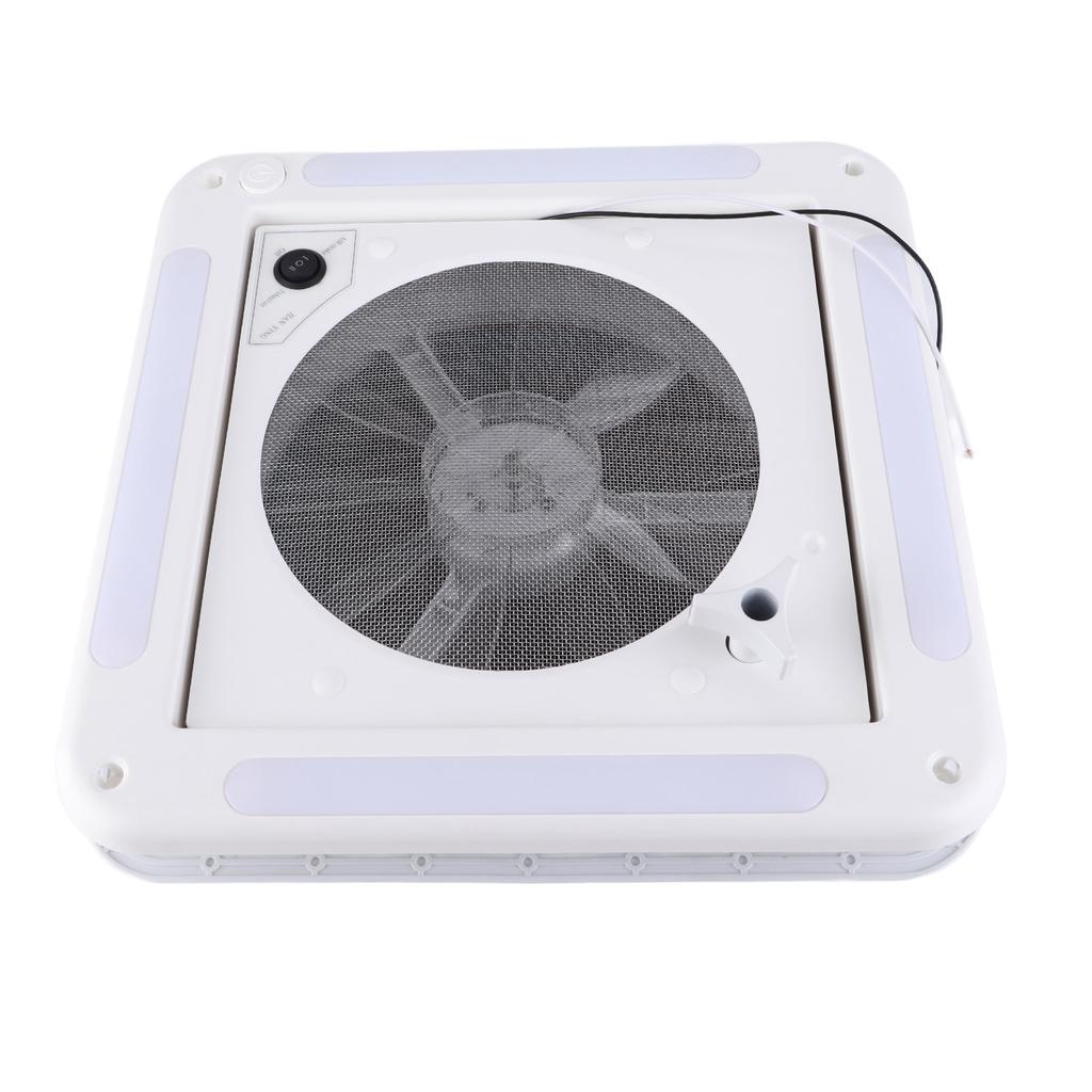 Вентилятор на крыше автодома, 12 В, 360x360 мм, 10 лопастей, двухрежимный воздухозаборник, выход, 4 светодиода для кемпера, фургона Trail