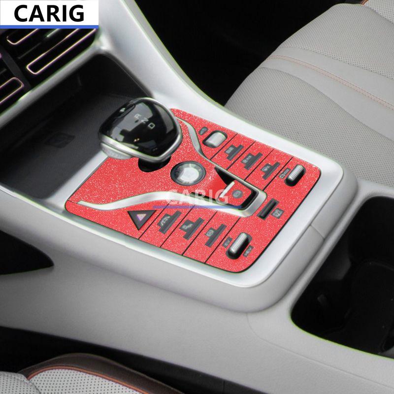 For BYD SONG PLUS/SONG PRO 20-21 Gear Panel Sticker Modified Carbon Fiber Pattern Interior Car Film Accessories Modification