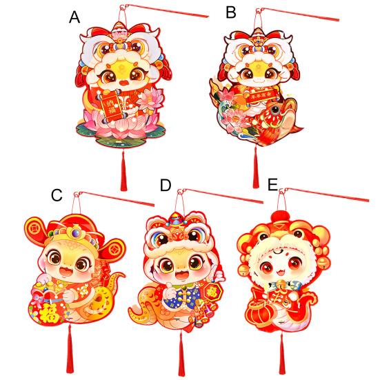 Китайский новогодний фонарь мультфильм змея ручной бумажный фонарь детский набор для самостоятельного изготовления фонарей для домашнего декора по лунному Новому году