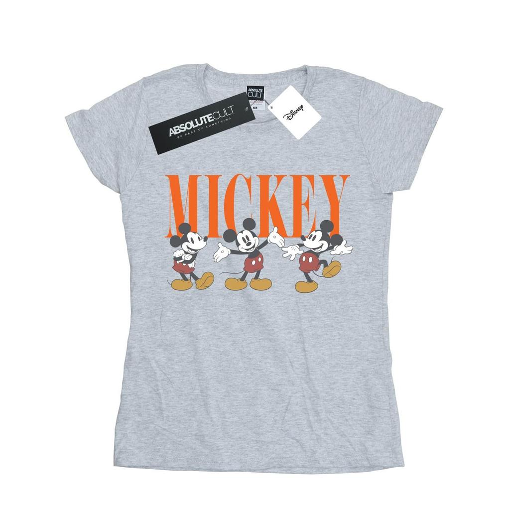 Disney Женская/женская хлопковая футболка с изображением Микки Мауса
