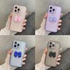 Applicable To Apple 14 Mobile Phone Case Candy Color Bow Simple Iphone12 Couple Transparent Silicone Protective Cover