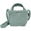 1229 Quilted Shoulder Mini Tote Bag SC Babylou Flat Ible [Rootote] (Sage Green)