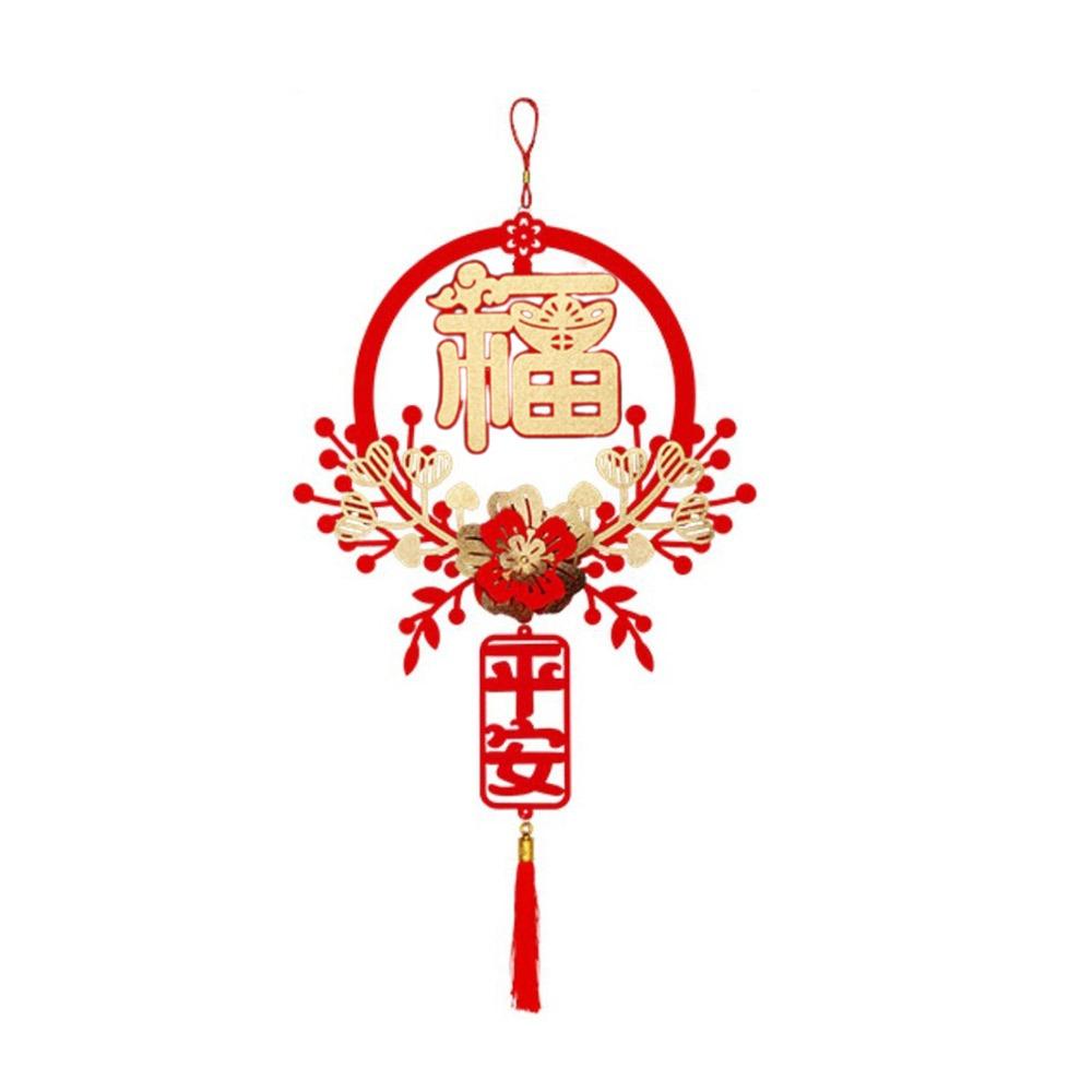 2025 Flocking Cloth Door Stickers Handmade Window Paper-cuts Durable Couplet  New Year Decorations