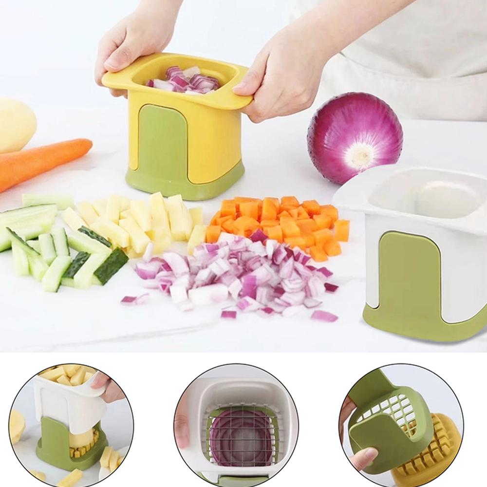 Kitchen Vegetable Chopper French Fries Cutter Household Hand Pressure Onion Dicer Cucumber Potato Slicer Kitchen Tools Accessories