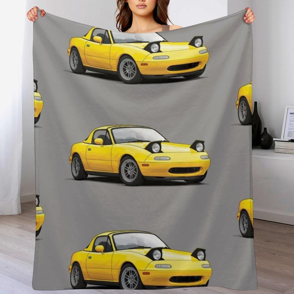 Mx5 Miata NA MK1 illustration Throw Blanket Outdoor Soft Blanket for Picnic Beach Camping