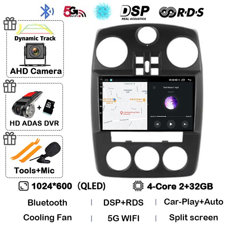 Android 14 Wireless Auto Carplay For Chrysler PT Cruiser 2000 - 2010 Car Radio Multimedia Stereo Player GPS Navigation Head Unit