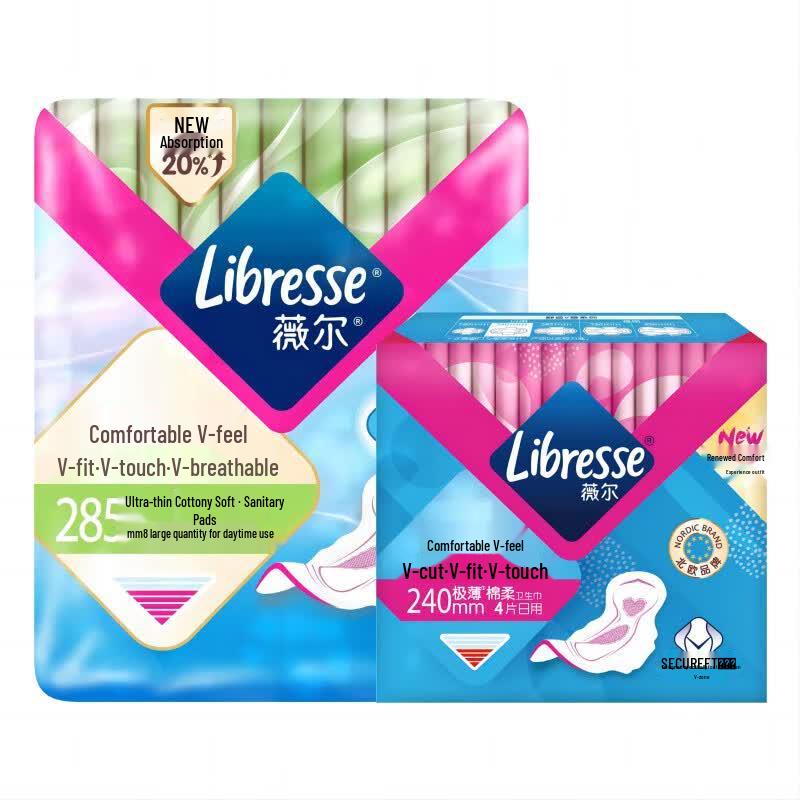 Libresse Comfort V-Feel Ультратонкие Гигиенические Прокладки для Дневного Использования Комби-Упаковка
