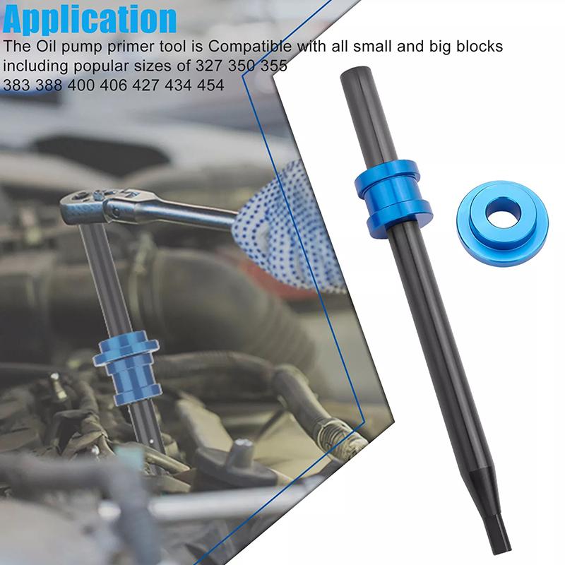 Инструмент для заливки масляного насоса для Chevy 283 Sbc 454 Bbc Алюминиевый инструмент для заливки масляного насоса Антикоррозийный для двигателя Chevy V6 V8 Маленький Большой Блок