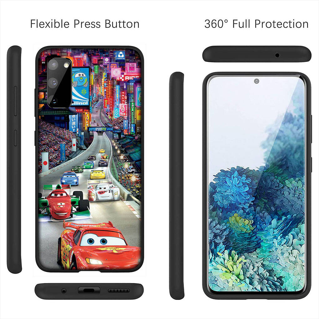 Для Samsung Galaxy S25 S24 S23 S22 Ultra FE Plus A17 A37 A57 A56 A55 A06 A16 A15 A36 A26 A35 A05 A54 A34 Чехол Милые Машинки Молния МакКуин 95 Обложка
