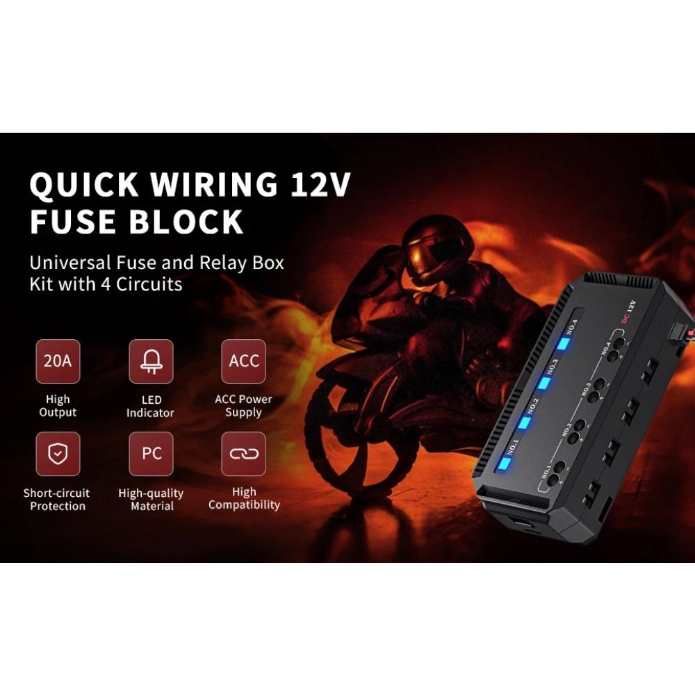 12 В предохранитель универсальный 20 А автомобильный мото блок предохранитель светодиодный индикаторный свет термостойкий предохранитель держатель для автомобиля мотоцикла