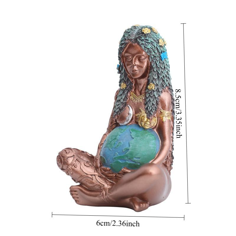 Mother Earth Statue Resin Art Gaia Goddess Sculpture for Mother Day Gift Home Decor