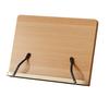 Wooden Book Stand 8 Levels Adjustable Reading Holder with Page Clip Multi-functional Music Score Cookbook Recipe Laptop Tablet Holder