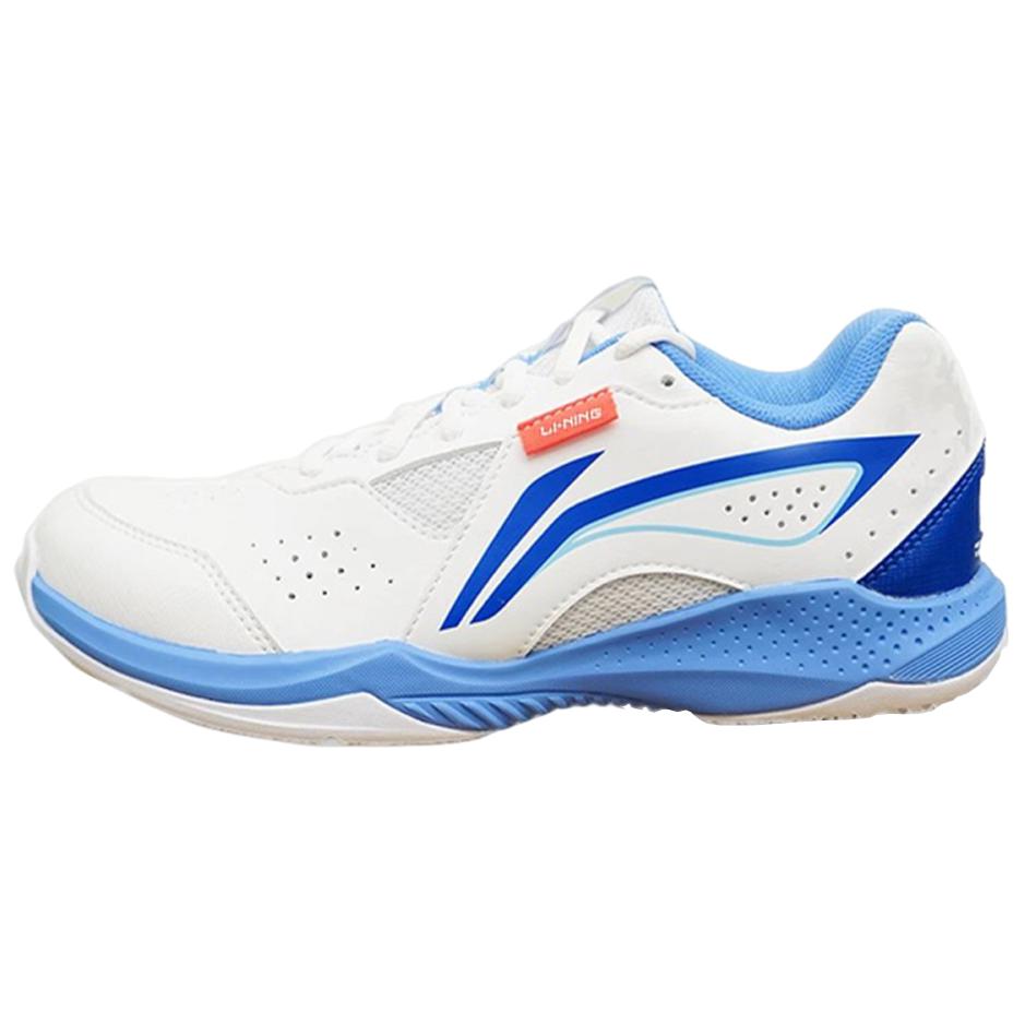 Li Ning Lightning Fast Fashion Comfortable Non-Slip Breathable Lightweight Low-Top Badminton Shoes Unisex Sneaker White Blue AYTU019-4