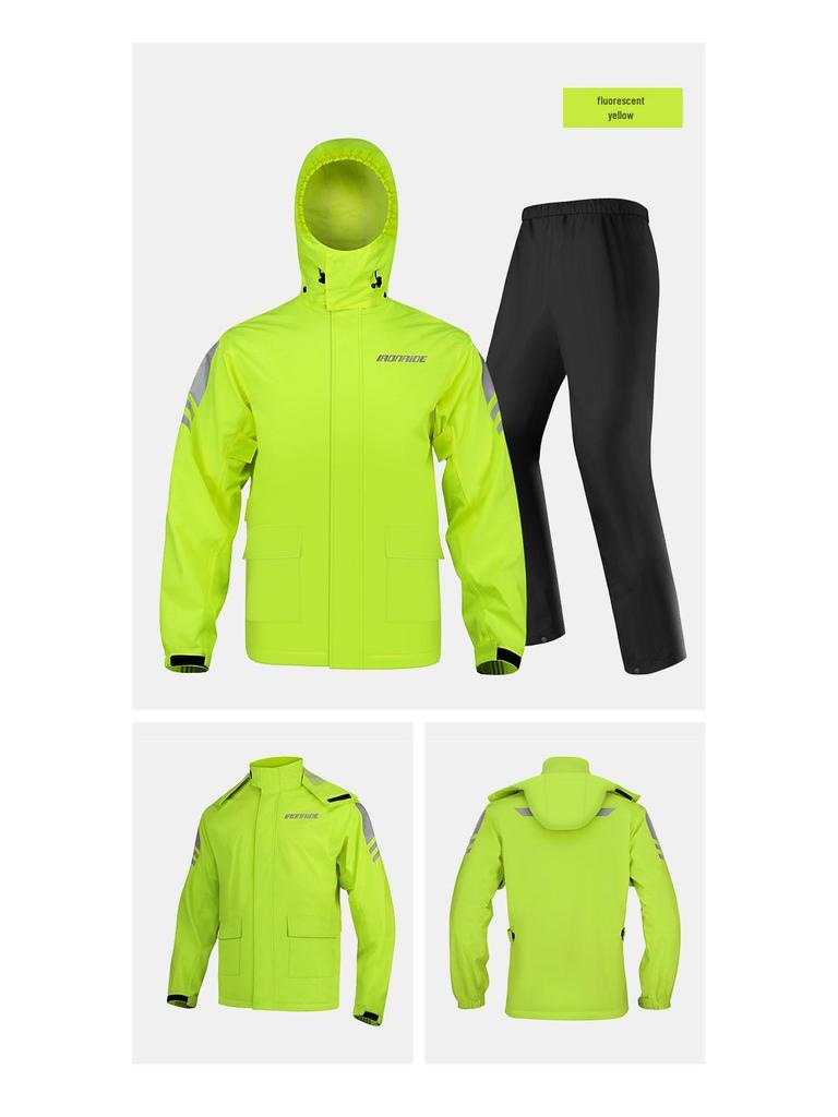 Motorcycle Riding Raincoat Set: Waterproof Outdoor Suit with Shoe Covers