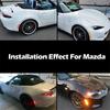 4x Дымчатые линзы Передний и задний бампер Боковой габаритный огонь для Mazda Miata MX-5 2016- и новее