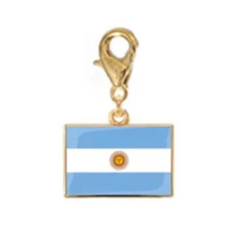 Браслет-шарм с маленькими флагами стран DIY для женщин и мужчин, персонализированный, из нержавеющей стали, подарок для футбольных фанатов, ювелирное изделие
