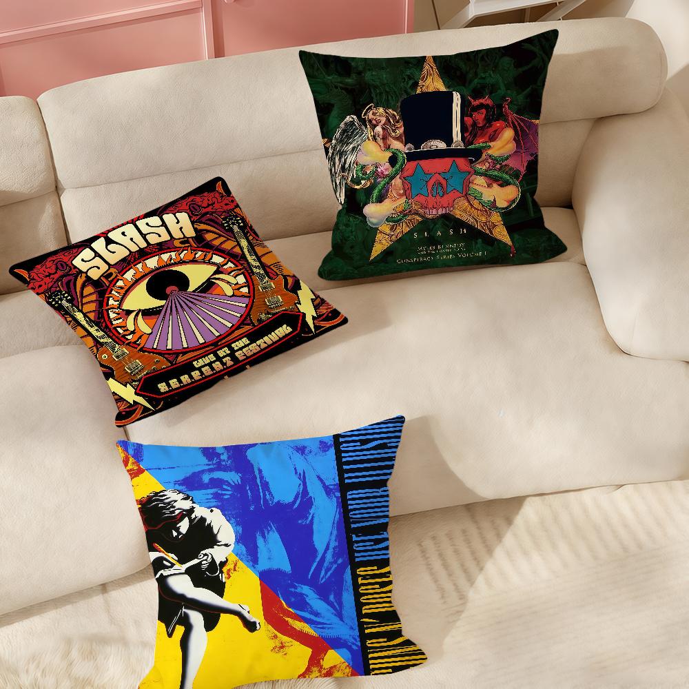 Guitarist S-Slash Pillow Case Applicable Space For Guest Rooms Interiors Cars Office House Decoration