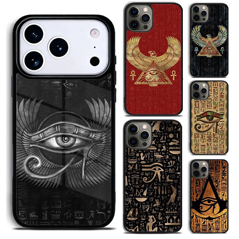 Египетский Глаз Гора Чехол Для Телефона Для iPhone 17 16 15 14 13 12 11 Pro Max Plus 17Air Мягкий Силиконовый Чехол