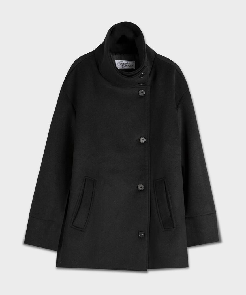 DIMANCHE Double Breasted Coat (Black)
