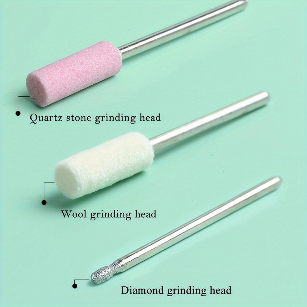 LINMANDA 5/6/12/30Pcs Nail Art Machine Quartz Grinding Stone Diamond Nail Drill Bit Rotary Burr Grinding Pedicure Kit Tool