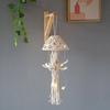 Macrame Wall Hanging Woven Jellyfish Pendant Handmade Bohemian Hanging Ornaments Wall Hanging Pendant for Bedroom Home Decoration