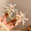 Korean Style Orchid Flower Hairpin Resin Women Side Clip Pink Starfish Hair Clip  Ponytail Holder