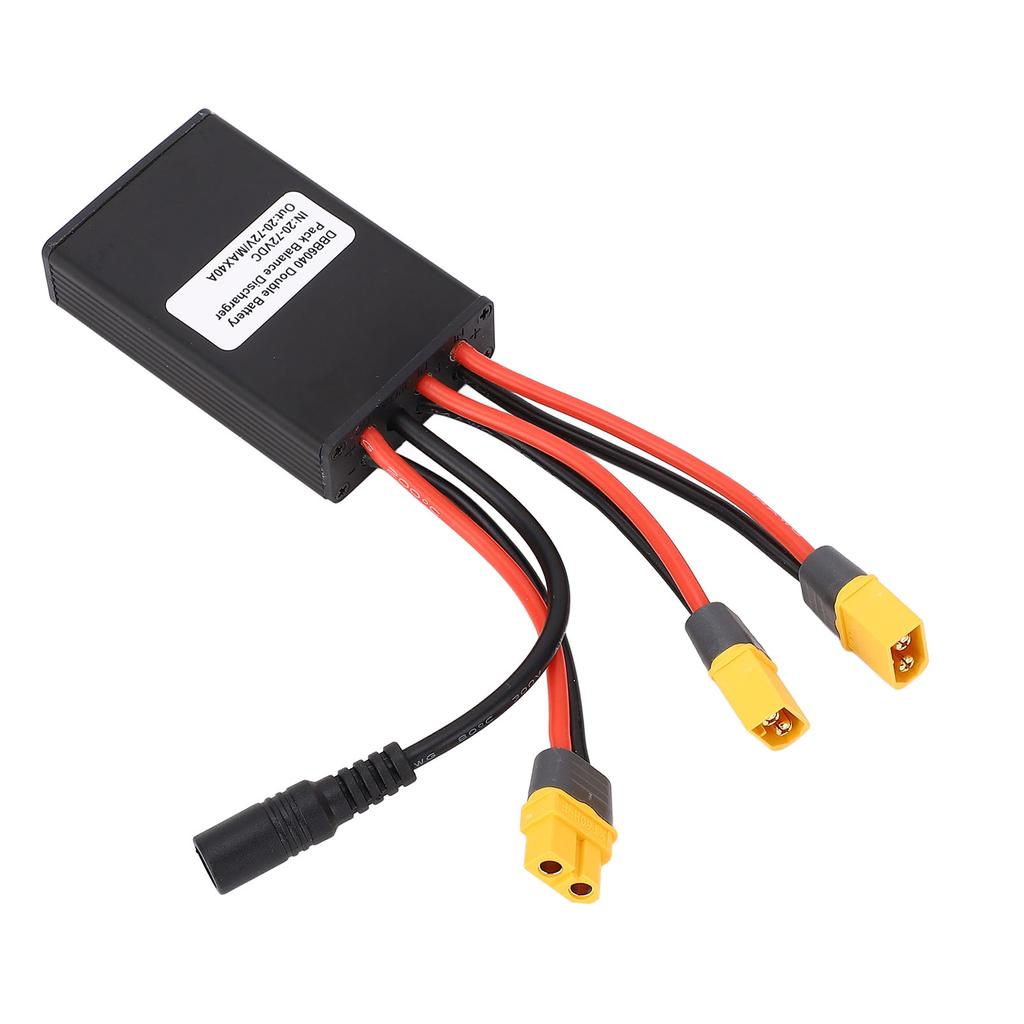 Двойной преобразователь разряда аккумулятора 40A, адаптер для двух аккумуляторов с зарядным кабелем для
