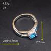 Hermosa Sparkle Blue Opal Sunny Topaz Натуральная серебро 925 пробы Кольцо Свадебные подарки для женщин Размер 7 # 20214272