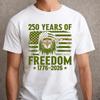Patriotic Eagle USA TShirt 250 Years of Freedom Graphic T Shirts Woman Man Casual Cotton Creative Camisetas Tee Shortsleev
