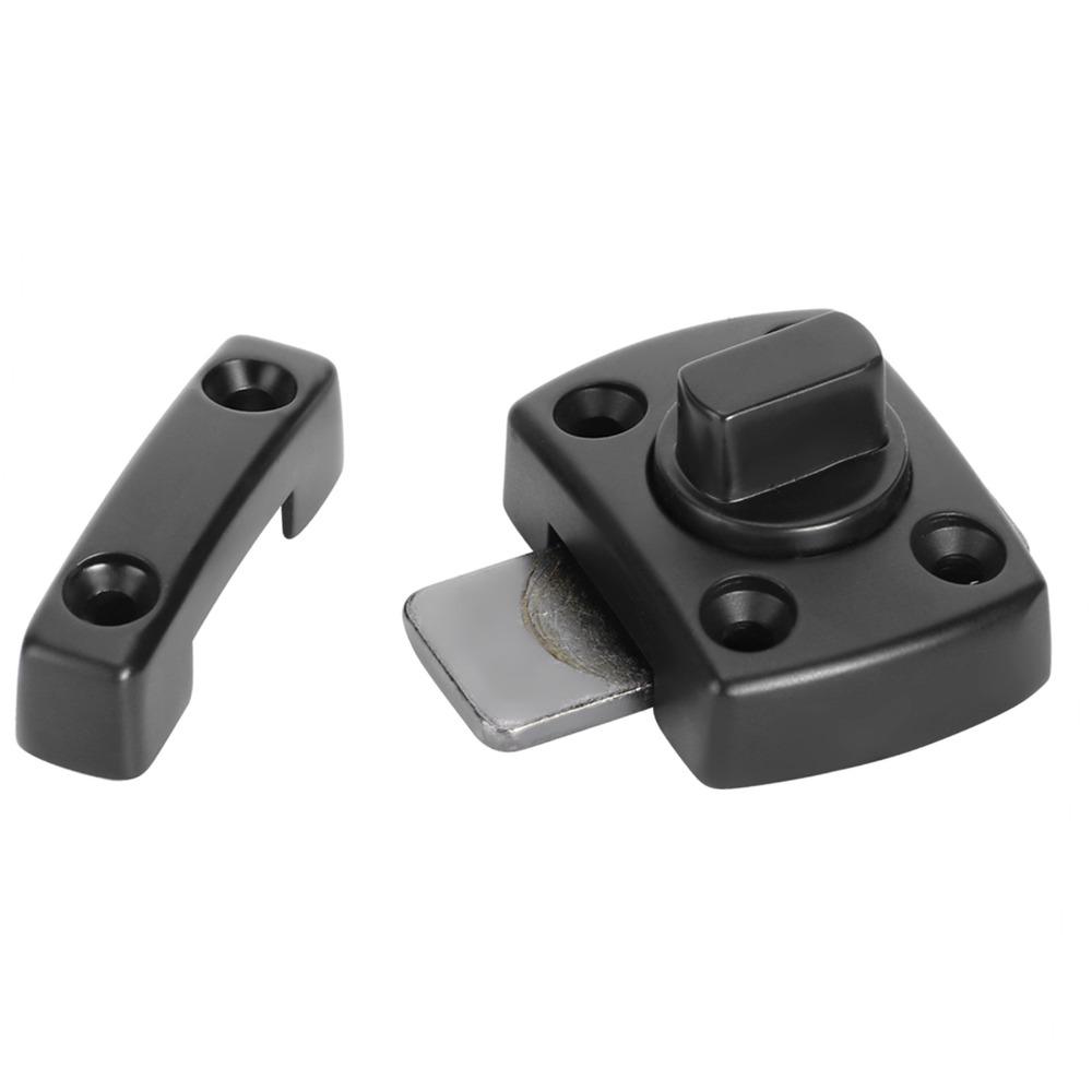 2set Black Safety Door Latch With Screws Cabinet Bolt Latch Household Rotate Bolt Latch Door