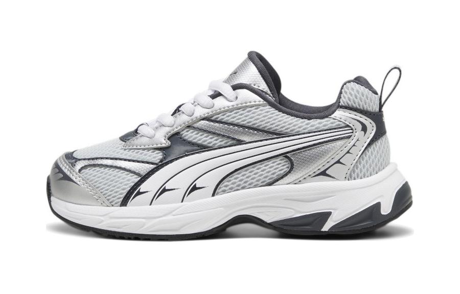 PUMA Morphic PS Kids Lifestyle Shoes Gray Black Children Aged 3 7 Years Old 393793-06