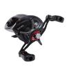 Left Handed Baitcast Reel 17.6lb Double Line Cup 6.3:1 Gear Ratio Magnetic Double Braking Fishing Reel with Drag Alert