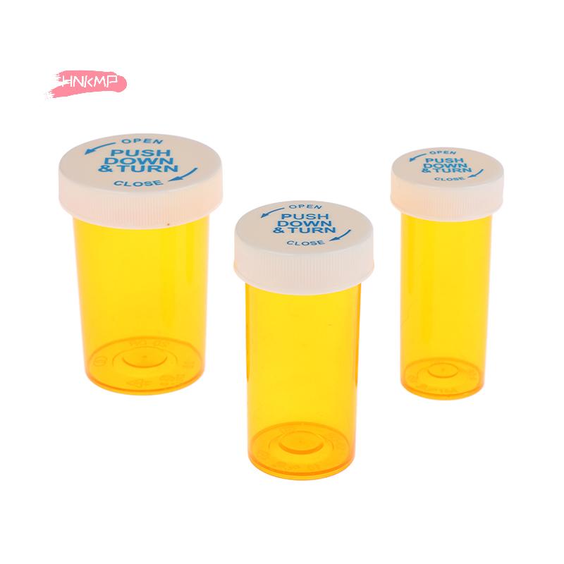 5Pcs Plastic Medicine Pill Bottles Child Resistant Caps Travel Medicine Containers Vials In Various Dram Sizes - 6/8/13/16/20/30