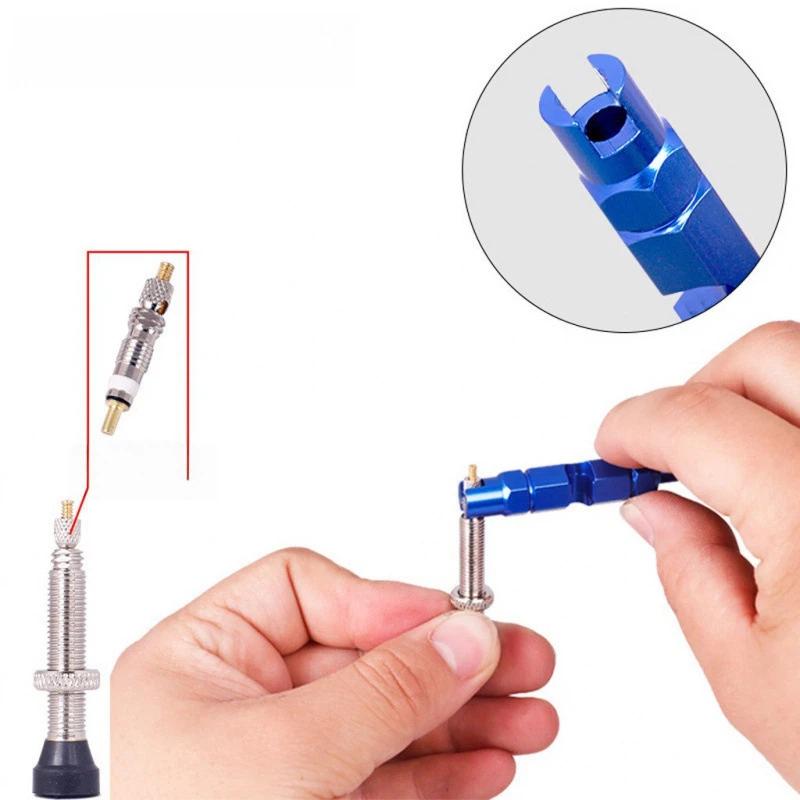 Multifunctional Bike Valve Core Remover 1Pcs 3-in-1 Wrench Spanner Tool Portable for Student Cyclists Daily Bike Maintenance