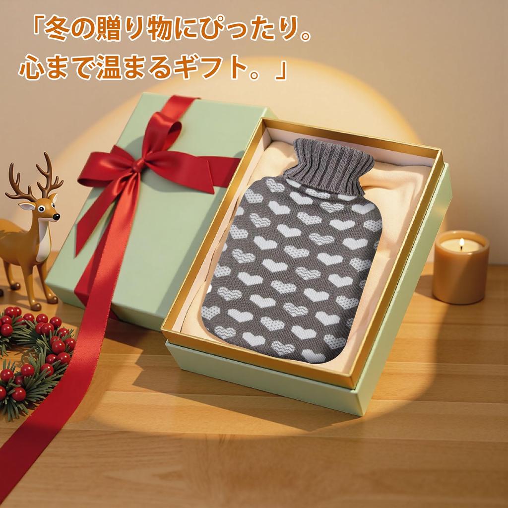 VECELO Грелка, наполняемая горячей водой, без электричества, идеально подходит для холодного сна, боли в животе, идеальна для бутылки с милым серым дизайном в виде сердечка, вода, требуется, погода,