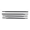 4PCS Front Rear Door Belt Moulding Set Black Car Window Moulding Trim Seal Belt Rubber Kit for Outla