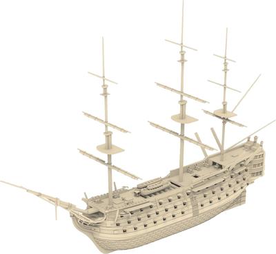 Пластиковая модель Neverland Hobby HMS Victory с интерьером Elite Edition NLH77001E 1/700