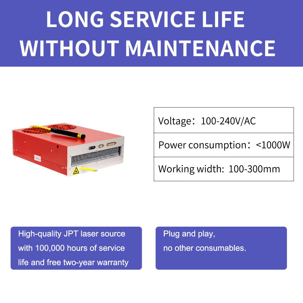 DE Local Stock 300W Laser Cleaner Free Shipping Pulse JPT Air Cooled Laser Cleaning Machine for Stainless Steel Metal Wood Stone