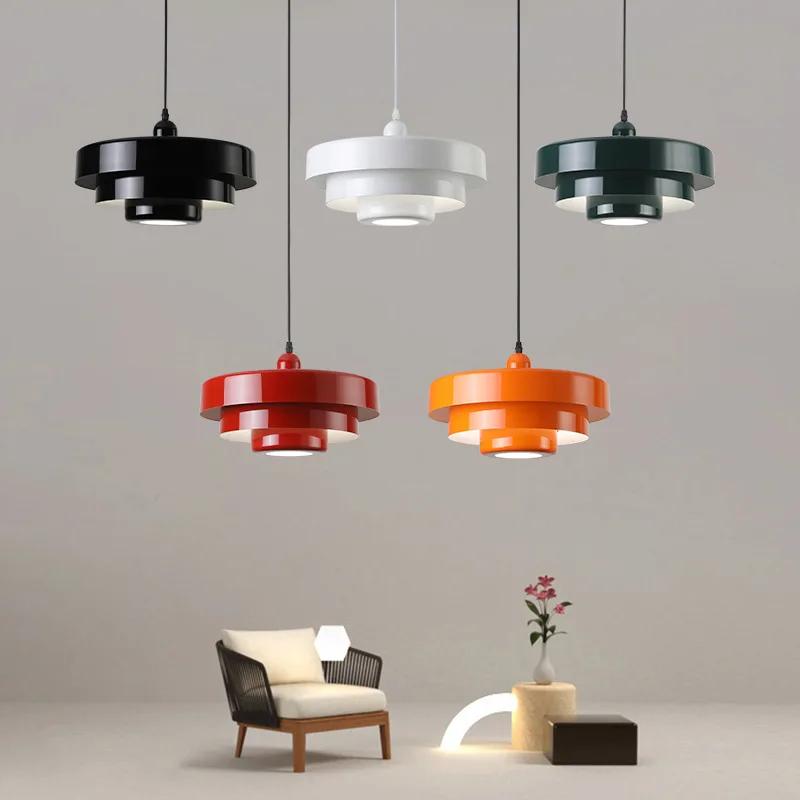 Nordic Creative LED Chandelier Restaurant Decoration Chandelier Carbon Steel Aluminum Dark Green Orange Living Room Lighting