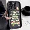 Чехол для телефона с принтом рождественской елки для iPhone 16 15 14 13 12 11 Pro Max X XR XS Max SE2 8 7Plus Ударопрочный силиконовый задний чехол