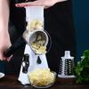 Kitchen Vegetable Slicer with 3 Replaceable Stainless Steel Blades Manual Rotary Cheese Grater with Handle Multifunctional Vegetable Chopper