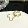 Love Dripping Oil Zircon Ring Opening Adjustable Light Luxury Niche Design Advanced Sense Simple Temperament Ring